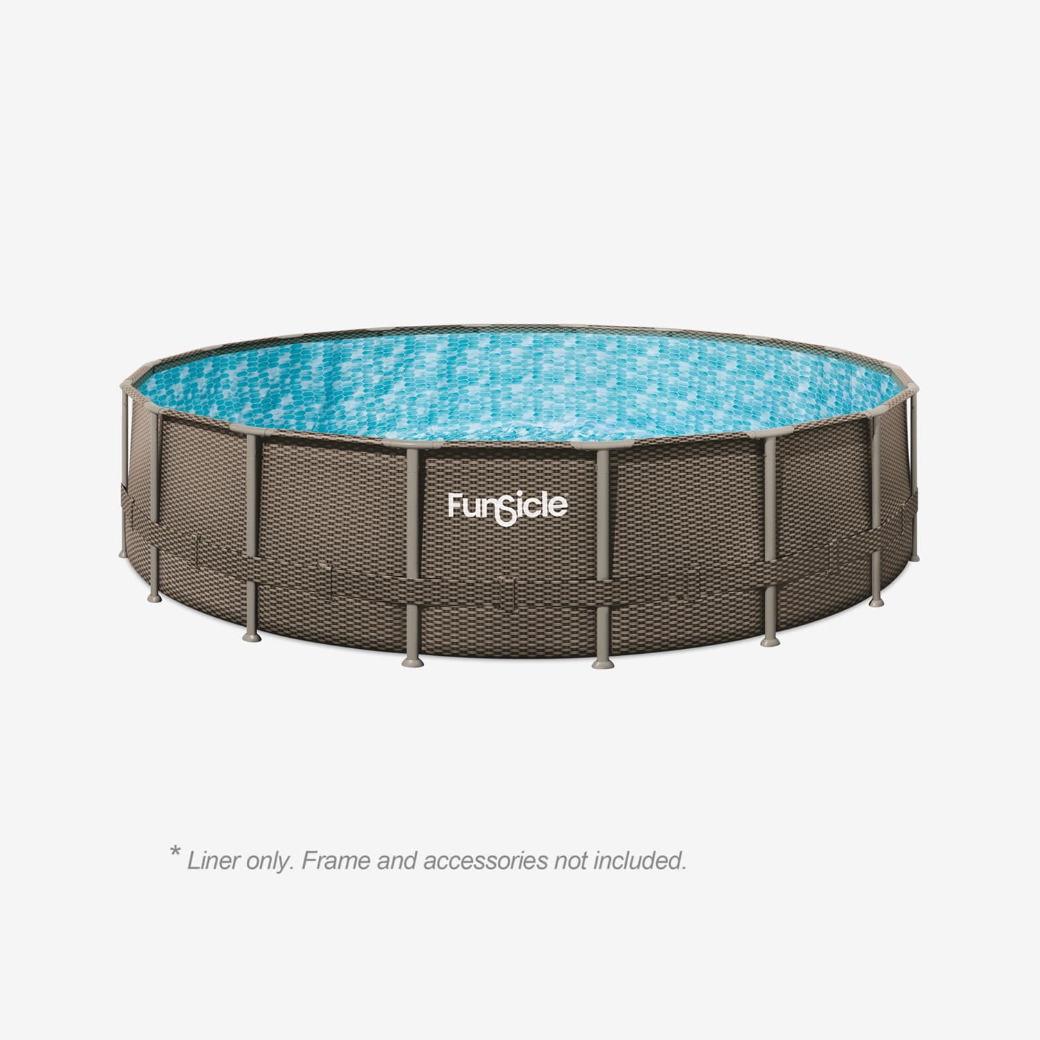 Funsicle 18 ft Oasis Designer Pool Liner– Dark Double Rattan