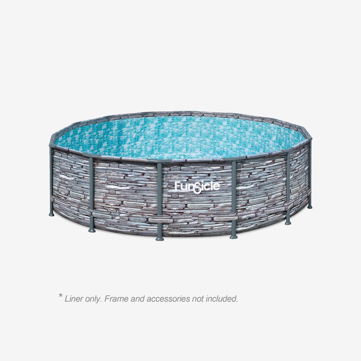 Funsicle 14 ft Oasis Designer Pool Liner - Stone Slate
