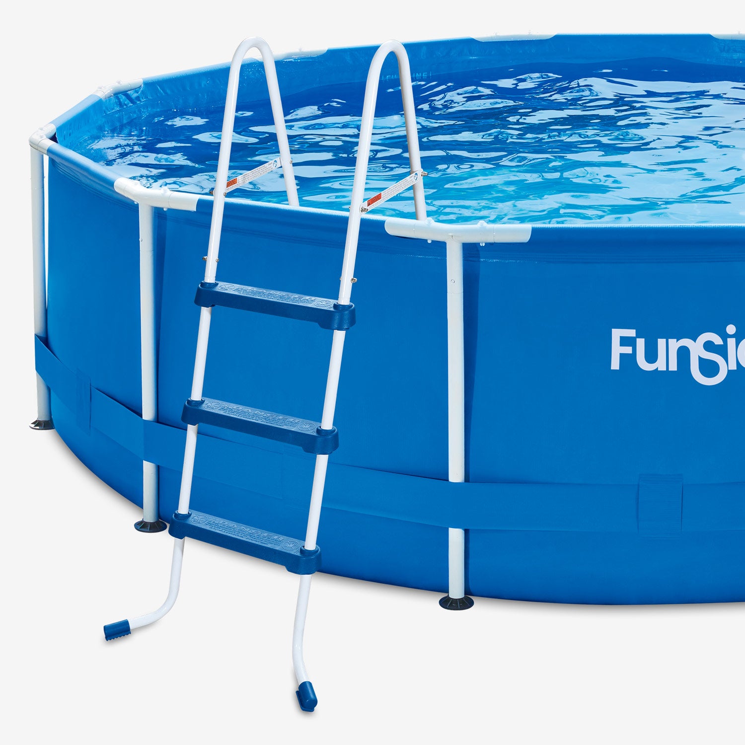 Funsicle 42" SureStep Ladder next to Funsicle Activity Pool