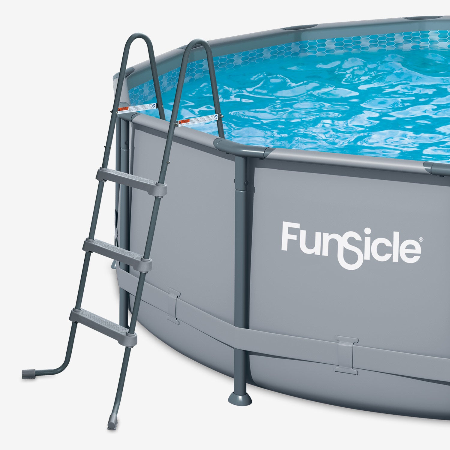 Funsicle 42" SureStep Ladder with a gray pool