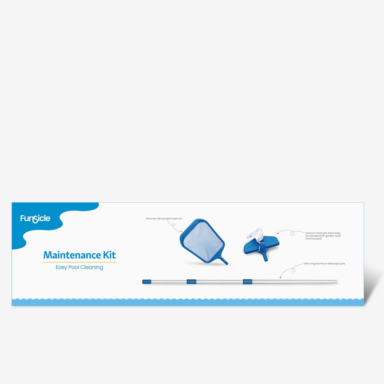 Funsicle  maintenance kit packaging with cleaning tools on a white background