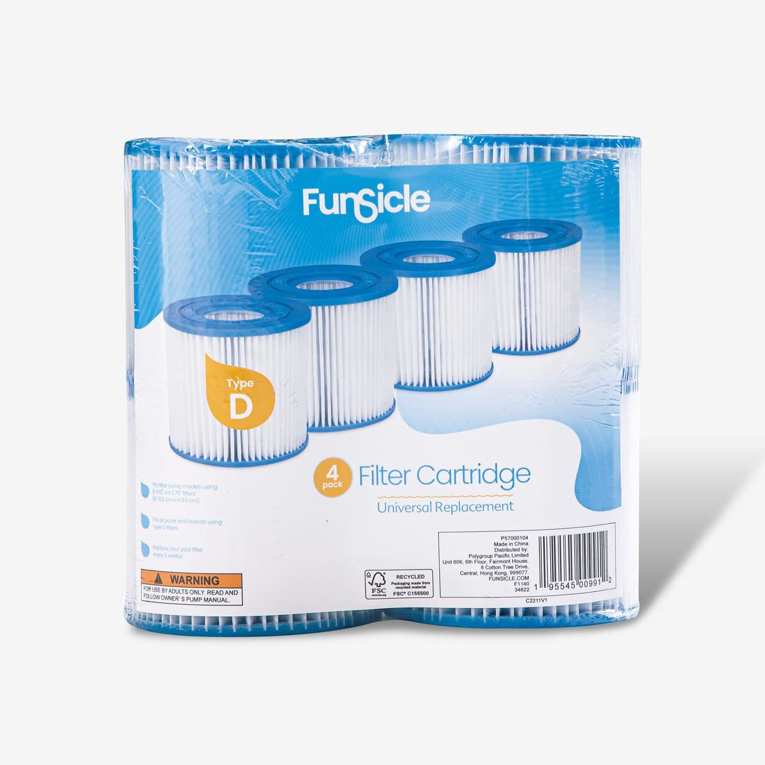 Funsicle Type D Filter Cartridge 4-pack packaging