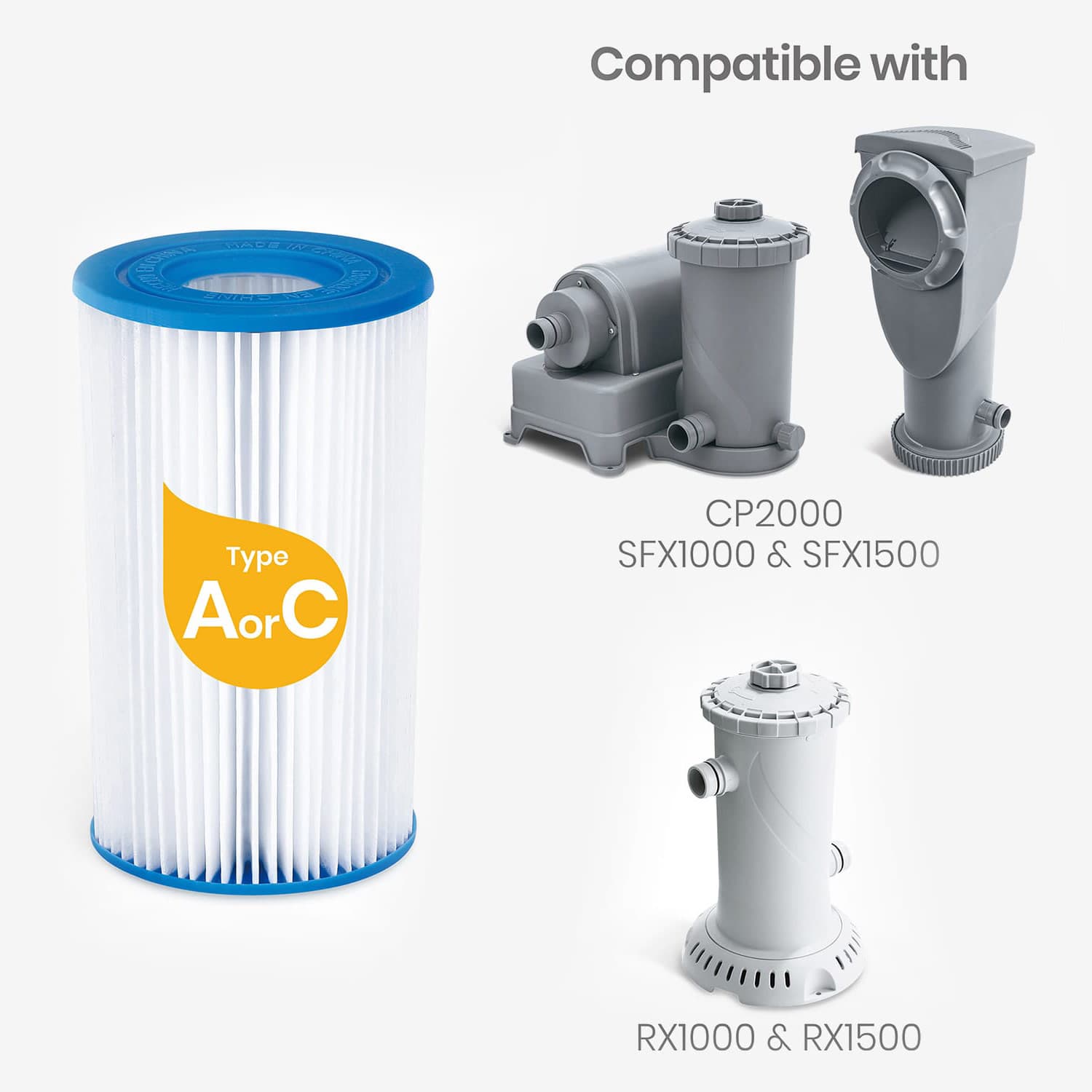 Funsicle Type A/C Filter Cartridge 4-pack compatibility