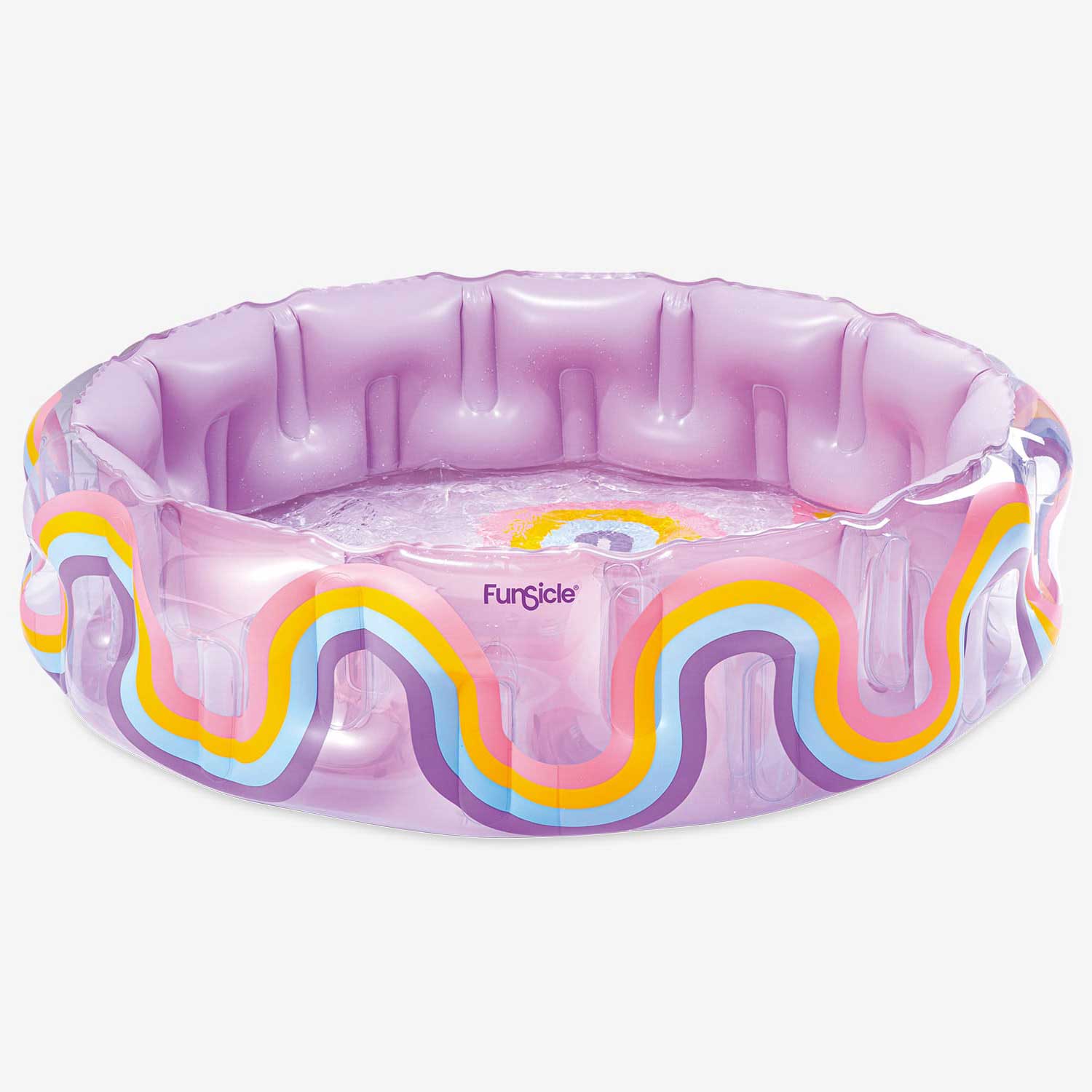 Funsicle Wavy Rainbow Funcuzzi Pool | Inflatable Pool for Adults