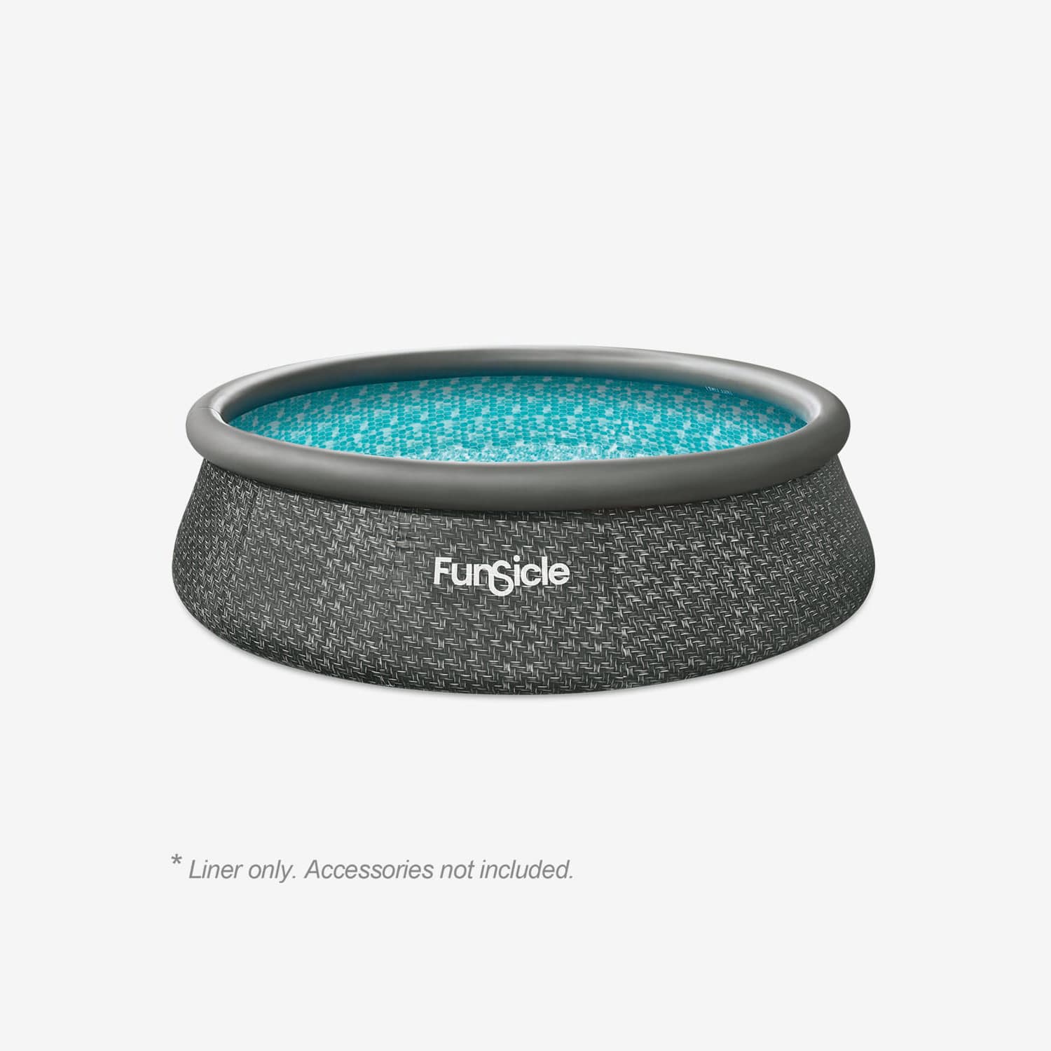 Funsicle 10 ft QuickSet Designer Pool Liner – Dark Herringbone