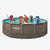 Funsicle 16 ft Oasis Designer Pool - Dark Double Rattan with people